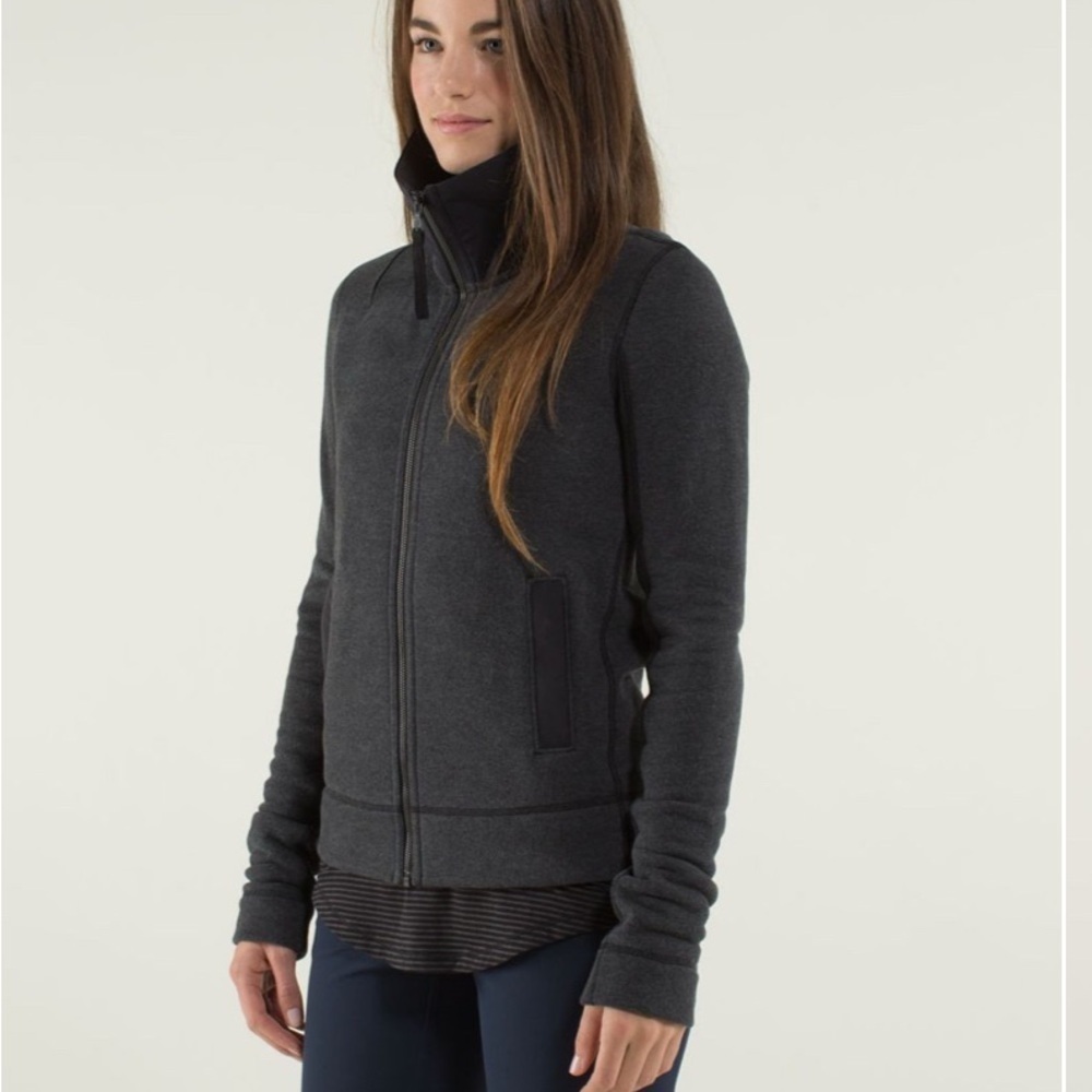 Women's Gray Zip-Up Sweater